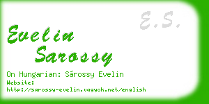 evelin sarossy business card