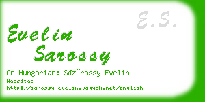 evelin sarossy business card